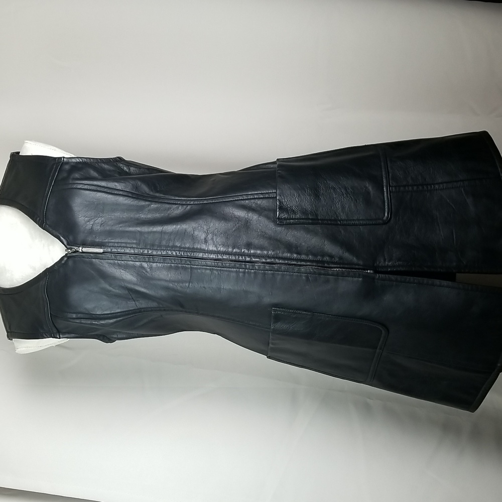 NWT Perry Ellis 100% genuine leather dress with size 10